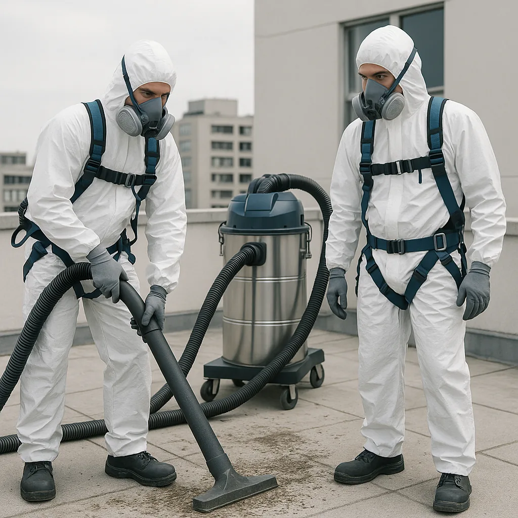 Nettoyage et décontamination de toitures et terrasses